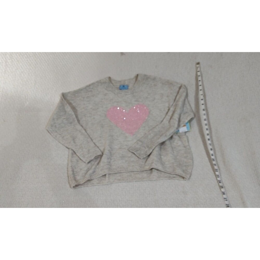 Cream Sweater with Pink Heart by CeCe, NWT (1025)